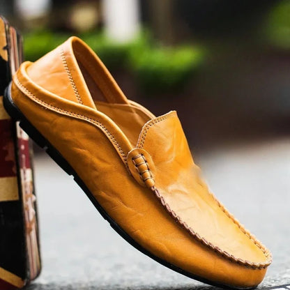 YUYIN Men's Leather Casual Loafers Wedding Dress Shoes Daily Casual Shoes New Large Size Fashionable Versatile High-Quality Shoe