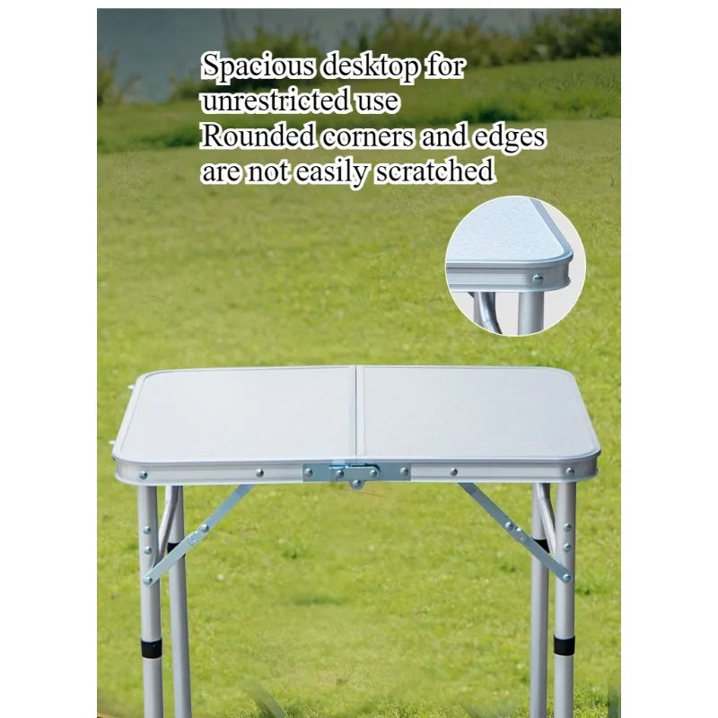 Outdoor camping leisure folding table beach party picnic barbecue height adjustable aluminum alloy lightweight foldable table