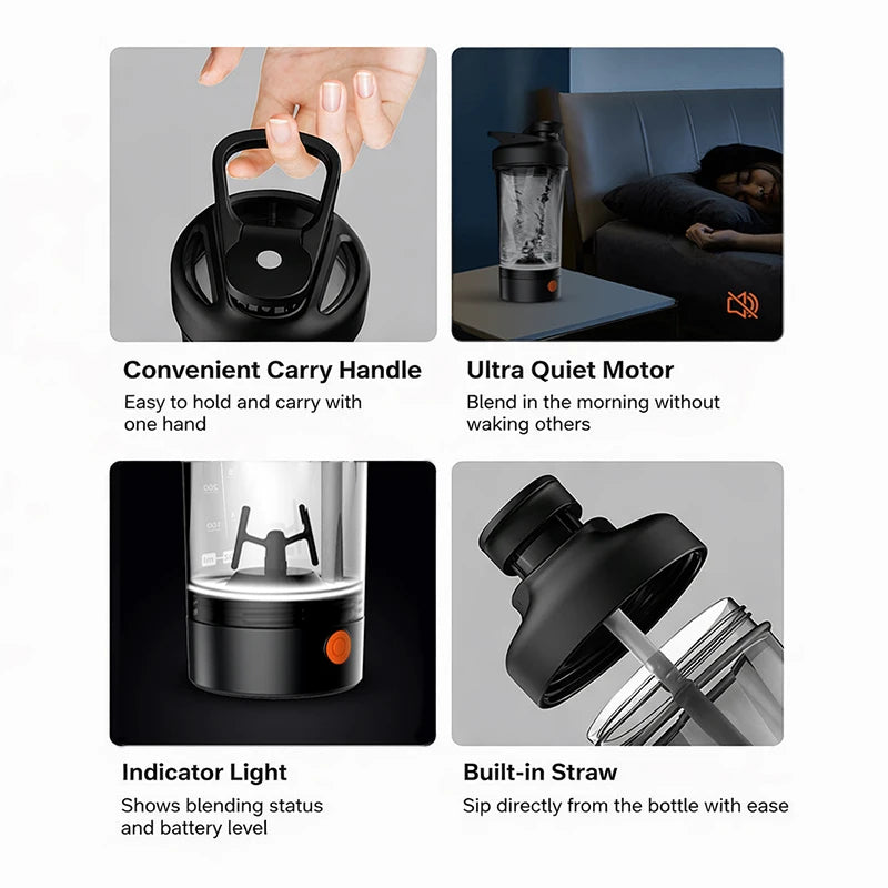 large capacity Electric Protein Shaker Mixing Cup Automatic Self Stirring Water Bottle Mixer Type-C interface