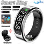 New R11 Smart Ring Men Women LED Display Screen Heart Rate Blood Oxygen Monitoring Waterproof Multi Sports Modes Smartrings 2025
