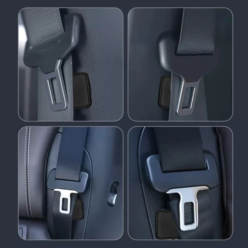 Suede Magnetic Suction Car Seat Belt Fixing Clips Auto Belt Holder Stabilizer Fastener Adjustable Clip Seatbelt Stopper