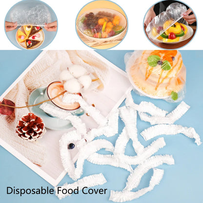 120/70/52CM Disposable Kitchen Accessory Food Cover Storage Bag Saver Dust Food Grade Fresh Lids Elastic Shower Headgear Cover