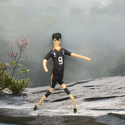 Anime Haikyuu Hinata Shoyo Kozume Kenma Cosplay Cotton Doll Iron Wire Skeleton Twistable Abstract Cartoon Figure Funny Dolls