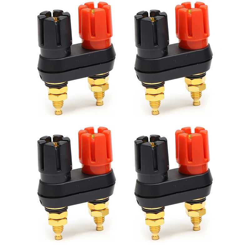 Professional Dual Female Banana Socket Binding Post Speaker Connector for Audio Amplifiers