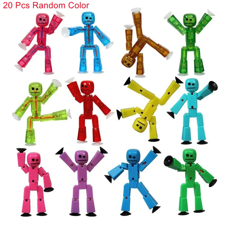 Suction Cup Sucker Sticky Robot Toys Collectable Action Figures Toy Create Stop Motion Animation Great for Kids Ages 4+