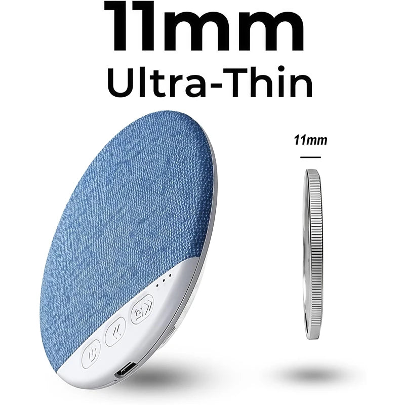 New Upgraded Wireless Under Pillow Speaker Decor Bluetooth Sleep Sound Machine with White Noise 30/60/90 Min Timer for Adult Kid