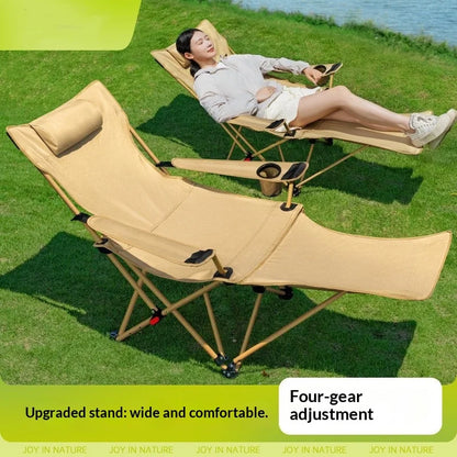 Portable Folding Beach Chair Lightweight Adjustable Reclining Sun Lounger Camping Picnic Travel Outdoor Portable Chair Chair