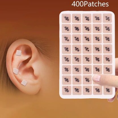400patches Ear Care Seeds Acupuncture Auricular Disposable Ear Stickers Massage Therapy Needle Patch Auricular Auriculotherapy