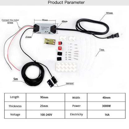 Tuya WiFi Switch Garage Door Controller Smart Door Opener Work with Alexa Google Home Smart Life Tuya APP Control No Hub Require