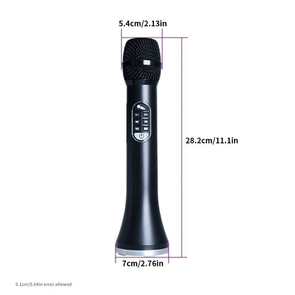 1Pc of 40W Portable Bluetooth Speaker Mic 6400mAH TWS Type-C Fast Charging Powerful Wireless Karaoke Microphone for Party&Travel