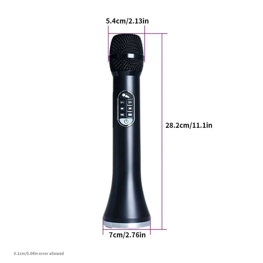 1Pc of 40W Portable Bluetooth Speaker Mic 6400mAH TWS Type-C Fast Charging Powerful Wireless Karaoke Microphone for Party&Travel
