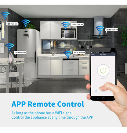 Universal Breaker Timer Smart Life APP Wireless Remote Control Works with Alexa Google Home DIY WiFi Smart Light Switch