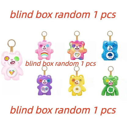 Original Fuggler Care-Bears Series Cute Ugly Teeth Monster Trendy Toys Plush Pendant Funny Trendy Dolls Keychain Gifts Bagged