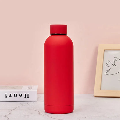 750ml Insulated Bottle Solid Color Stainless Steel Jug with Lid Large Capacity Ice Coffee Cup Portable for Driving Travel Home
