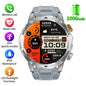 LIGE Military Smart Watch Men 1000mAh Battery Outdoors LED Flashlight Waterproof Heart Rate Sport BT Call 1.7" AMOLED Smartwatch