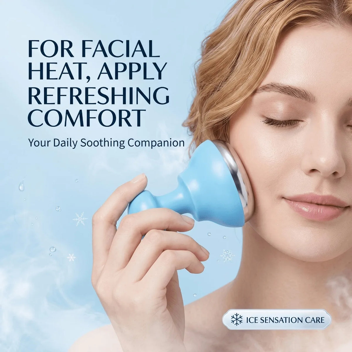 Cold Cooling Face Ice Massager, Ice Hammer Facial Cryo Tool for Morning Puffiness & Sunburn Relief, Skin Massage Care Devices