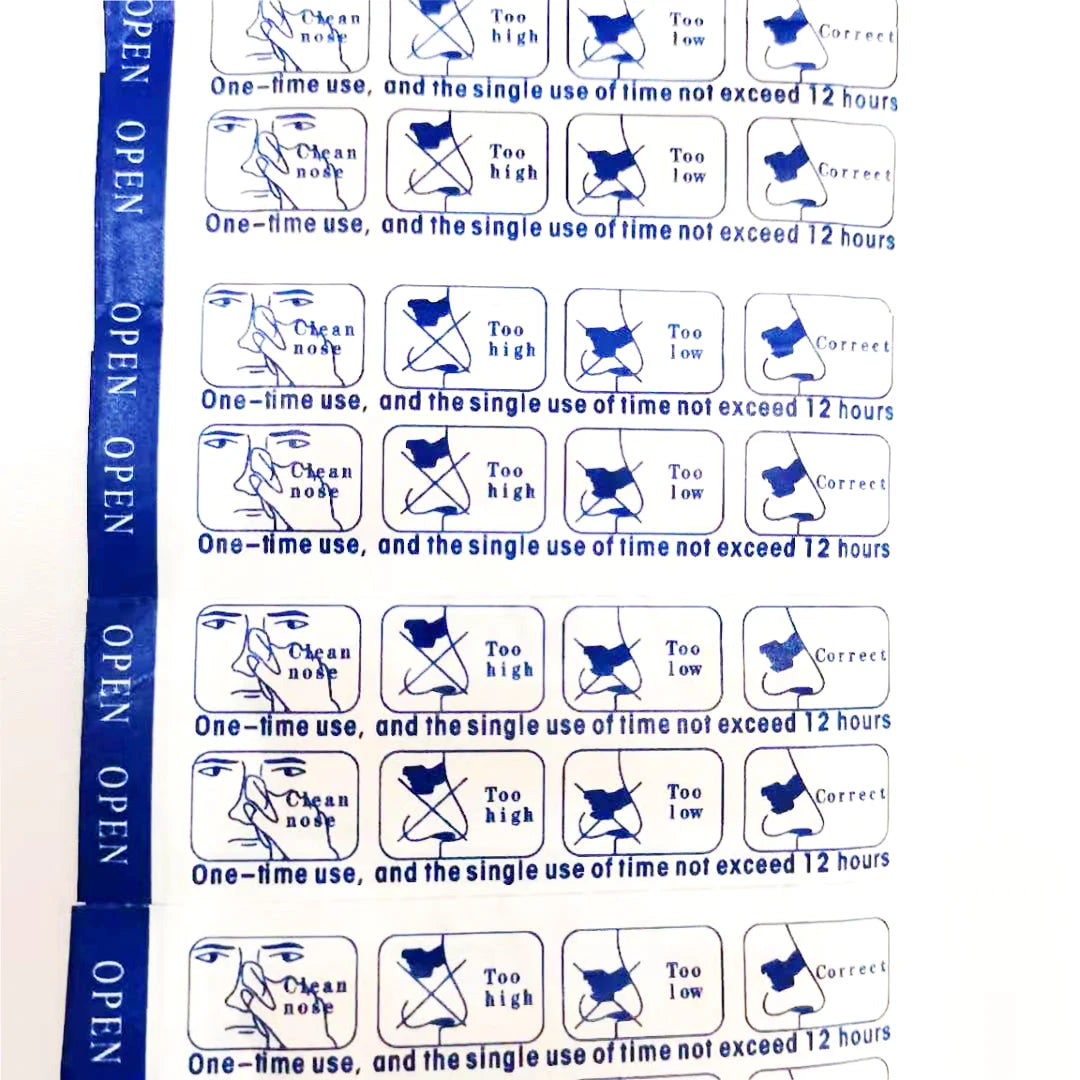 50PCS Breath Nasal Strips Right Aid Stop Snoring Nose Patch Good Sleeping Patch Product Easier Breath Random Pattern