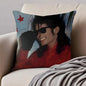 Pop Music M-Michael Jackson Cushion Cover Pillowcase Anti-dustmite Invisible Zipper Short Plush Sofa Cushion