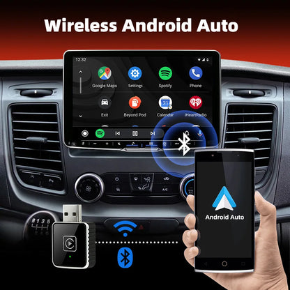 2025 NEW 2 In 1 Wireless Carplay AI Box Android Auto Plug And Play Applicable To Convert Original Car Wired Carplay To Wireless