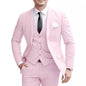 Elegant Mint Green 3 Piece Men's Suit Groom Tuxedos Business Suits Slim Fit Notch Lapel Blazer Vest Pants for Wedding Party Prom