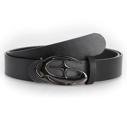 Punk Waist Belt with Geometric Alloy Needle Buckle, Stylish Men Women Accessory, Strap Suitable for Daily Wear and Gift Giving