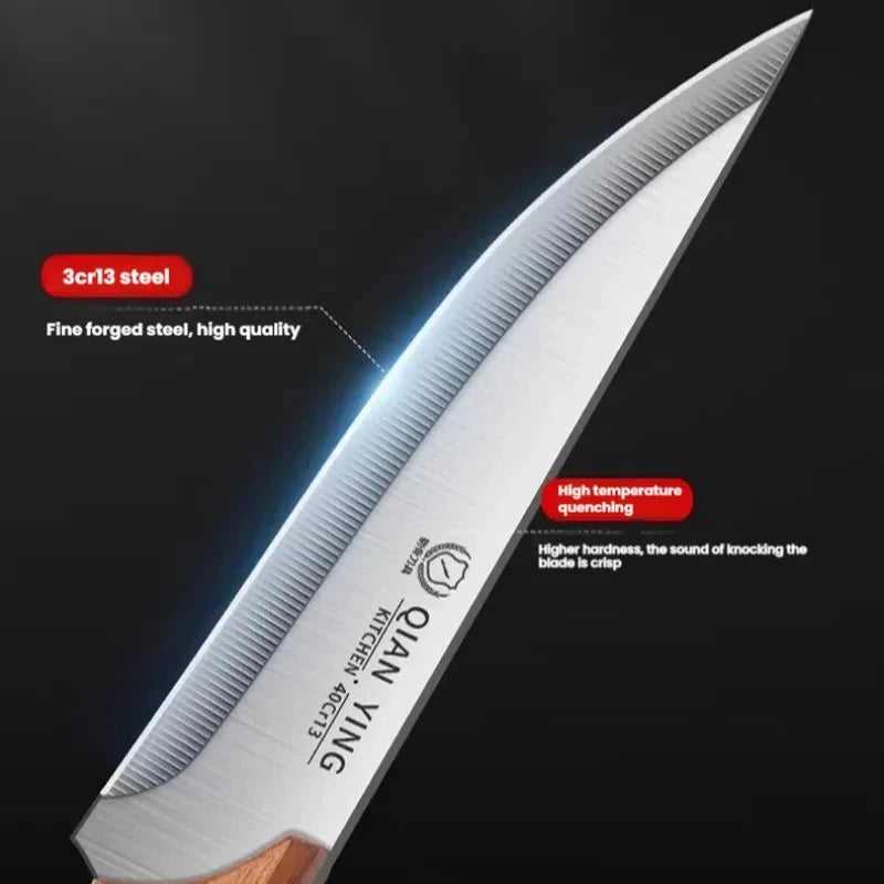 Professional boning knives and high-hardness kitchen knives are suitable for slaughtering pigs, cattle and sheep in the kitchen