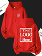 Customize Womens Hoodies Street Oversized Pocket Sweatshirts Hip Hop Unisex Tops DIY Your Logo/Graphic Pullovers Woman Clothes