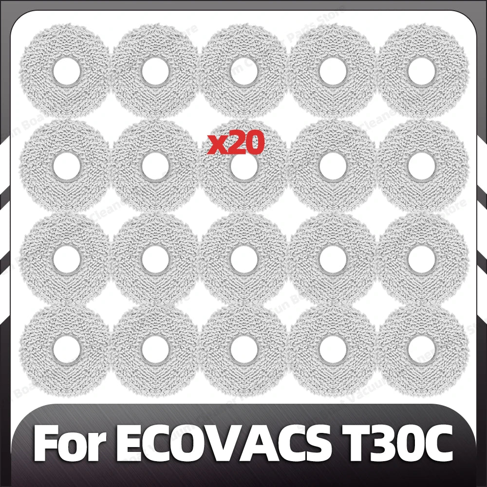Compatible for ECOVACS T30C / T30C OMNI / T30C PRO OMNI Main Side Brush Filter Mop Pad Dust Bag Spare Parts Accessories