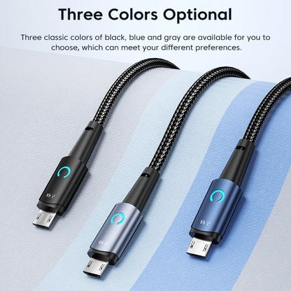 Toocki Micro USB Cable for Samsung S10 2.4A Fast Charging Quick Charge Micro Cable for Fan Headphone LED Phone Charger Data Cord