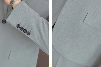 High-End Men's Wedding Suit 3-Piece Set Handsome Banquet Smart Casual Fashionable Three-Quarter Length Vest Trousers Four Season