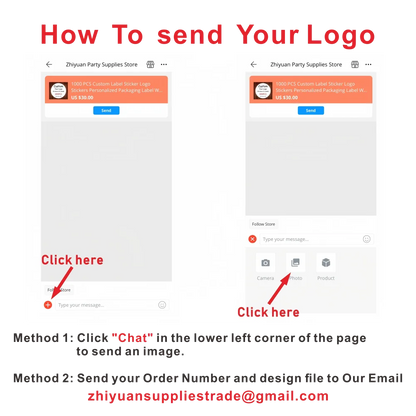 1000pcs Custom Stickers with Logo Personalized Thank You Stickers for Business Customize Your Own Sticker Packaging Labels