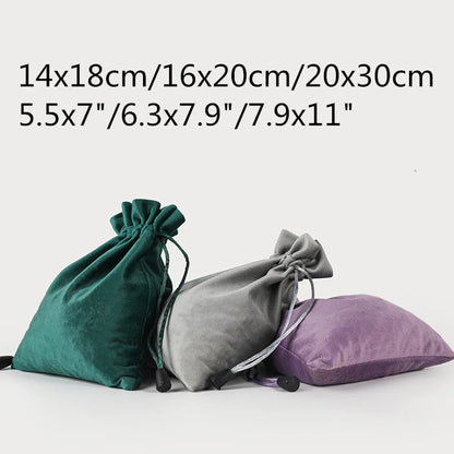 1pcs Gift Cloth Bags with Drawstring New Year Wedding Easter Package Pouches Soft Touching Jewelry Velvet Bag