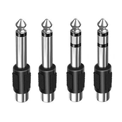 5pcs 6.35/6.5mm Male to 3.5mm Audio Stereo Mono Jack Female To Male Audio Jack Connector Adapter Converter Speaker