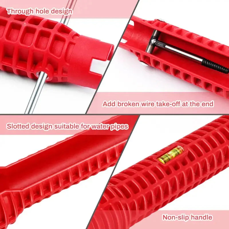 5/8/14 in 1 Multifunction Sink Faucet Wrench Plumbing Double Head Water Pipe Spanner Kit Hand Repair Tool for Bathroom Kitchen