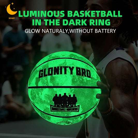 Glowing Basketball Adult Youth Men Official Size 5/6/7 Non-slip Outdoor&Indoor Night Use Durable Luminous Basketball Ball Green