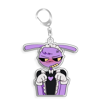 For The Amazing Digital Circus Ragatha Pomni Gangle Caine  Acrylic Selfmade Cute Cartoon Anime Keychain Pendant Toy Gifts 5cm