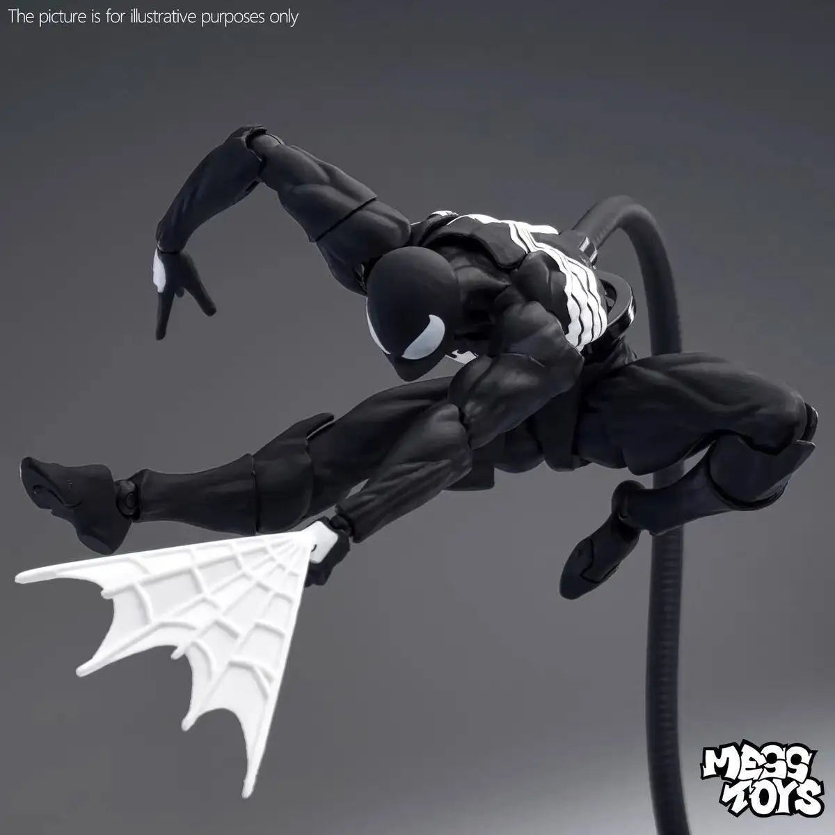 16cm MESS TOYS 1/12 Spider-Man Venom Symbiote Kaine Parker Scarlet Spider Black & Red Suit Action Figure Anime Model Toy Gifts