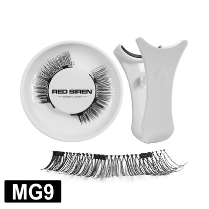 5 Magnets Glue Free Magnetic Lashes 3D Fluffy Faux Mink False Eyelashes With Mirror Case & Applicator