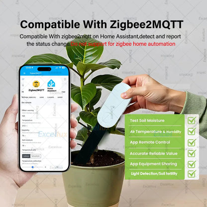 Zigbee Soil Moisture Tester Sensor Temperature Hygrometer illuminance Soil Fertility Sensor For Tuya Smart Life 2MQTT Automation