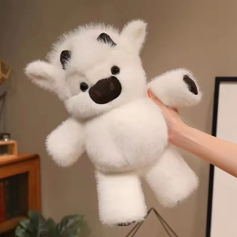 Adorable Highland Cattle Plush Toy - Huggable Running Cow Stuffed Animal Made with Premium Soft Fabric, Soothing Companion