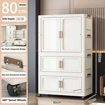 Folding Storage Cabinet Multi-Scene Closet Organizer - Home Organization Solution