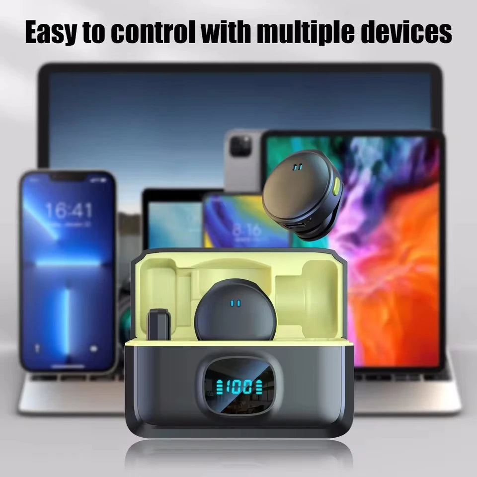 Dual Wireless Lavalier Lapel Professional Microphone Buttonhole Tie Mic Mini For iPhone Android Cell Mobile Phone PC Audio Micro