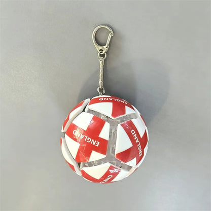 Soccer Ball Fidget Button Keychain Clicky Stress Relief Toy 3D Soccer Football Sport Ball for Men Women Car Key Handbag Gift
