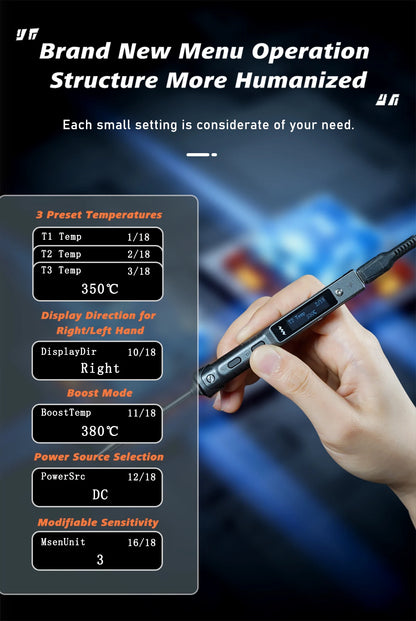 Original TS101 Electric Soldering Iron Adjustable Temperature USB Portable Digital Welding Station 65W Mini TS100 Upgraded