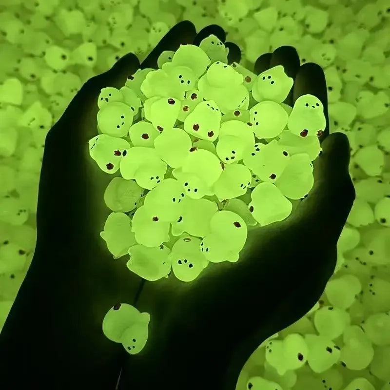 5-40PCS Mini Fluorescence Chicken Moss Toy Microlandscape Miniature Chick Figurines Fairy Garden Accessories Home Decor Crafts