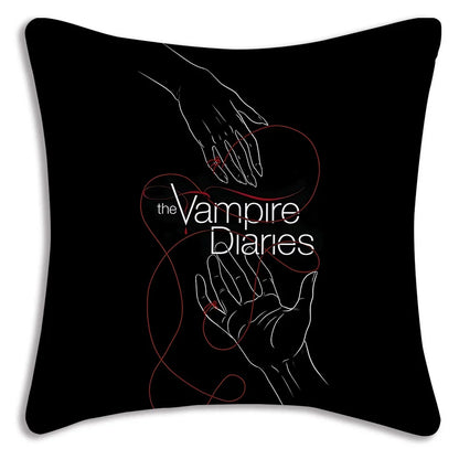 Hot American TV series Vampire Diaries Pillow Covers Sofa Decorative Home Double-sided Printing Short Plush Cute Cushion Cover