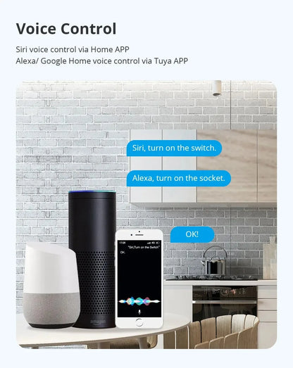 Zemismart Zigbee Smart 10A 20A Brazil Socket Light Switch with Outlets Work with Tuya Smart Life App Alexa Google Home Control