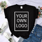 Custom DIY LOGO Women T-Shirt Summer Y2K Streetwear Comfortable Female Short Sleeves Crewneck Customized Pattern Tee Tops