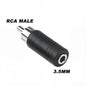 5pcs 6.35/6.5mm Male to 3.5mm Audio Stereo Mono Jack Female To Male Audio Jack Connector Adapter Converter Speaker