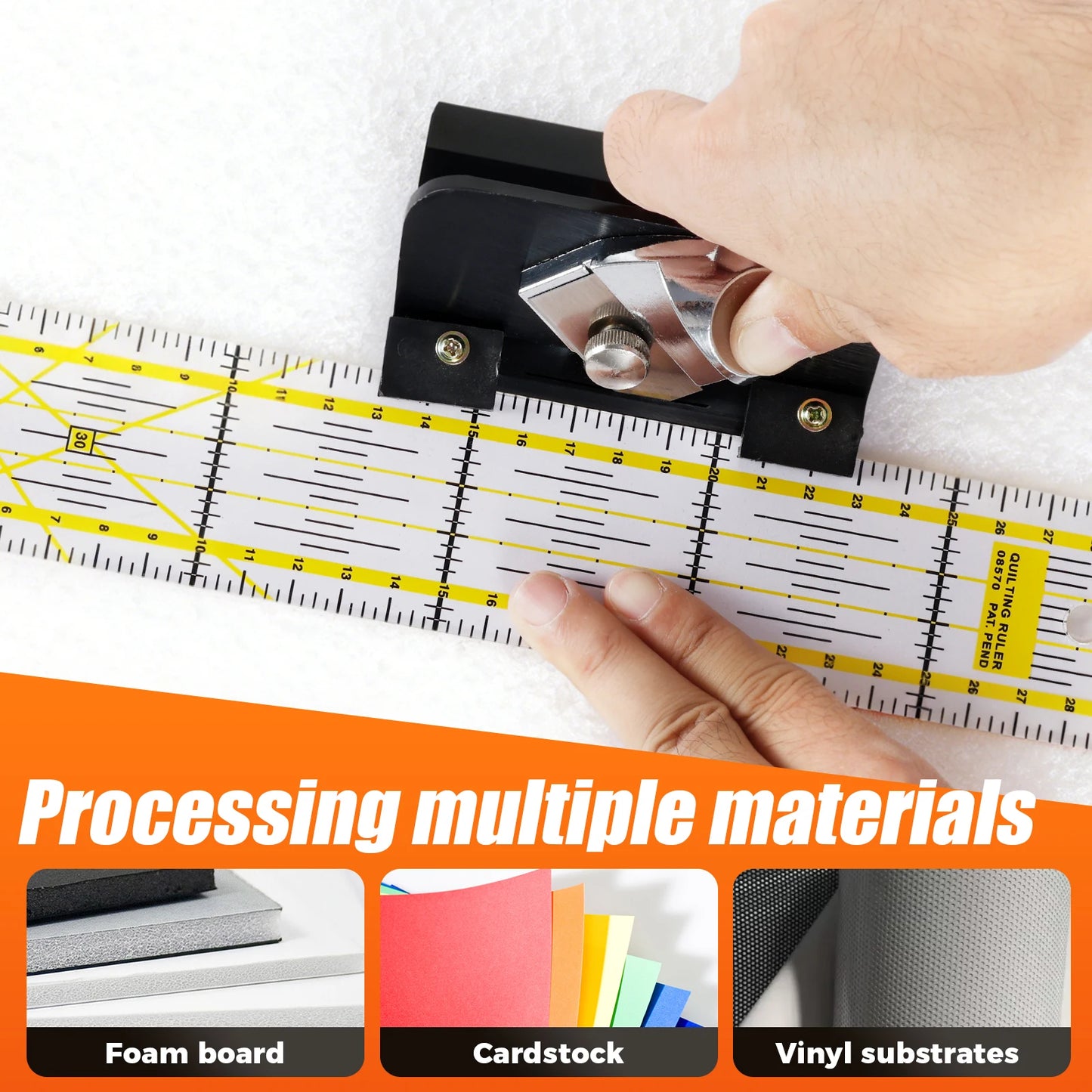 Retractable Mat Cutter 45° Bevel Blade Mat Board Cutting Adjustable Blade Depth Mat Cutting Tool for Framing Pictures Foam Board